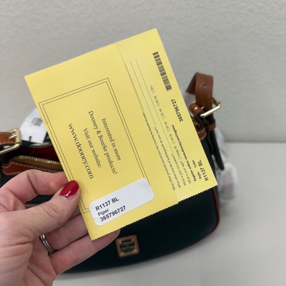 Dooney & Bourke Piper Black Pebble Grain Leather Crossbody Purse Bag R1137 - Picture 4 of 9